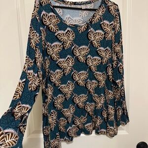 LOGO by Lori Goldstein Multicolor Patterned Top